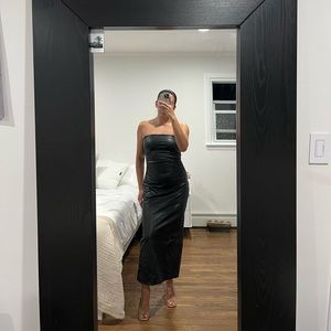 Black leather Zara dress